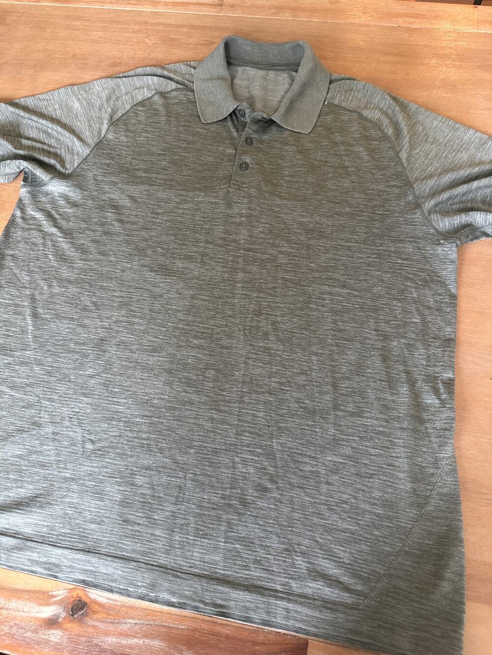 Lululemon Men’s Polo XXL Metal Vent Tech Heathered Green